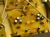 Close-up of preamp circuit boards